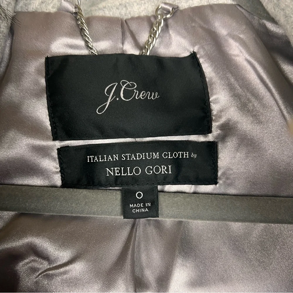 J. Crew Chateau Parka in Italian stadium-cloth wool Gray Coat Size 0 - Picture 10 of 12
